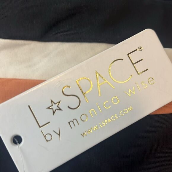 NWT L*space Rebel Stripe Bikini Top in Black, Cream & Chestnut XS - Picture 6 of 7